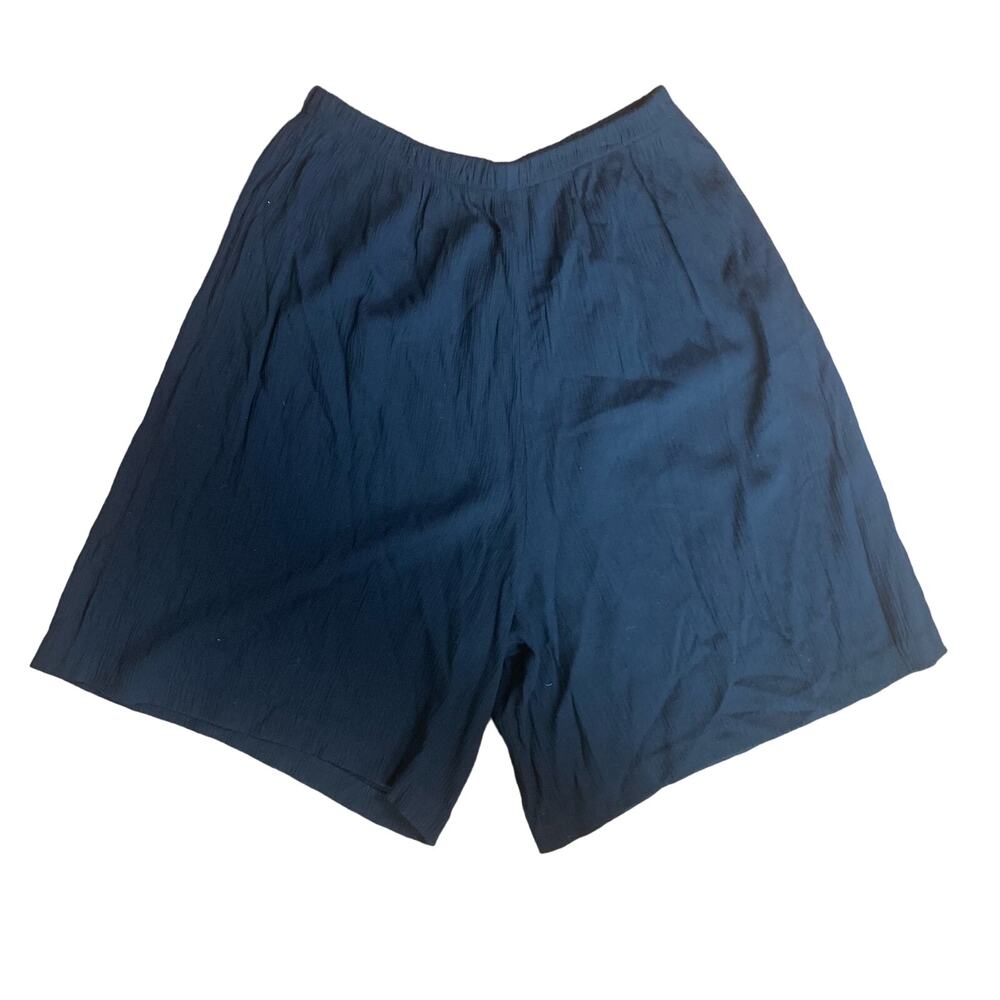 Brody Myles VTG 90s Rayon Blend textured‎ high waist wide leg knit shorts 9/10